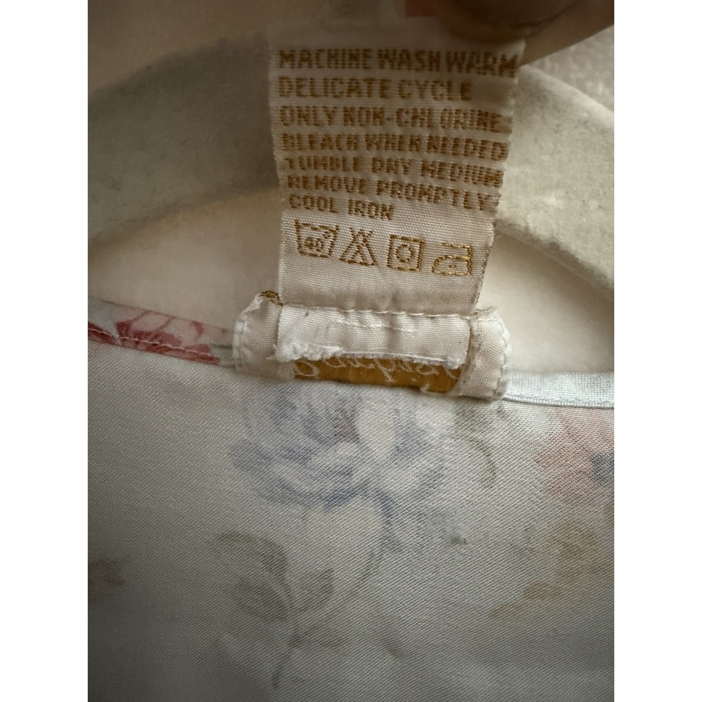 VTG Barbizon Cuddleskin Satin Floral M‎ Nightgown Silky Cottage Prairie Granny - Picture 6 of 6